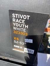 Casco protettivo nuovo con scatola testa bianco Stivot corsa giovani taglia XS 323303 sci, snowboaring