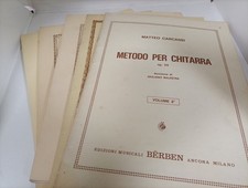 LOTTO 6x SPARTITI PER CHITARRA BERBEN SUVINI ZERBONI