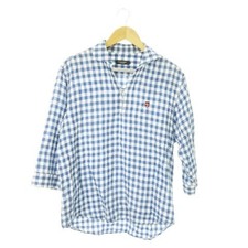 Camicia Gingham in lino Black