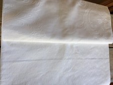 Elegante Copriletto Matrimoniale Bianco Piquet Cotone Ricamato A Mano 240 x 260