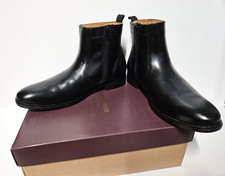 Stivali Johnston & Murphy Lewis da uomo taglia 11 in pelle pieno fiore con zip laterale 20-4211