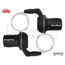 Coppia Comandi Cambio Grip Shift  7 x 3 Marce Bici MTB City Bike SUNRACE TSM 21