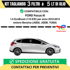 Tagliando per FORD Focus III 1.6 EcoBoost 110 kw - 5 Lt di TOTAL + 3 Filtri a...