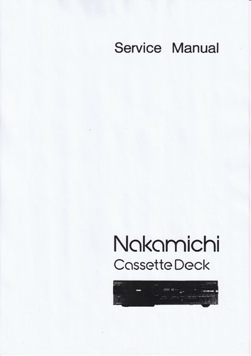 Manuale servizio nakamichi - manuale,