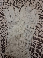 Guanti Pizzo tu color avorio nuovi vintage cerimonia sposa comunione saggio