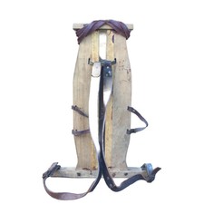 Antico zaino svizzero in legno