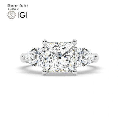 Princess diamond trilogy ring - princess,