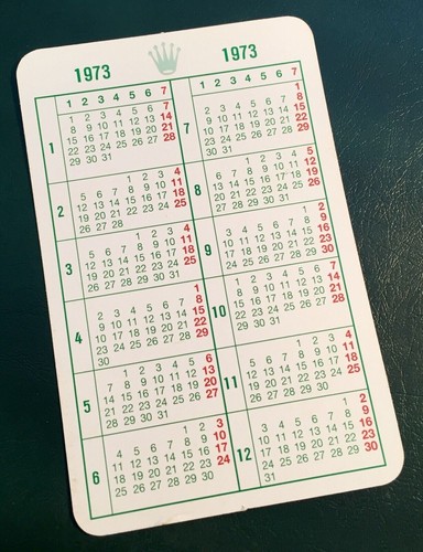 Rolex calendar 1973 - 1973, cosmograph