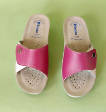 InBlu Ciabatte Donna Plantare Soft Anatomico Bianco/Amaranto Tg. 38 COME NUOVO