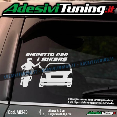 Adesivo rispetto per bikers - adesivo,