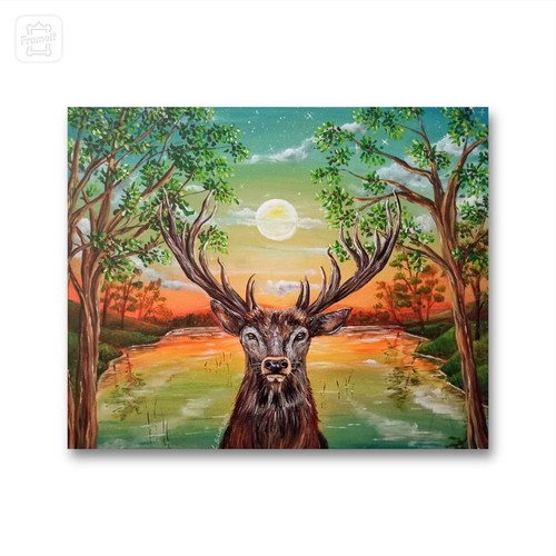 Quadro moderno dipinto mano - quadro, a