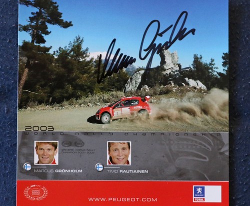 Cartolina rally firmata marcus - rally,