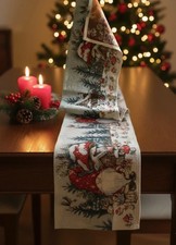 Centrotavola Natalizio con Gnomi runner da tavolo decorazioni natalizie 40x180cm