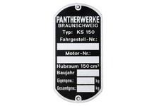 Targa per PANTHER KS 150 -