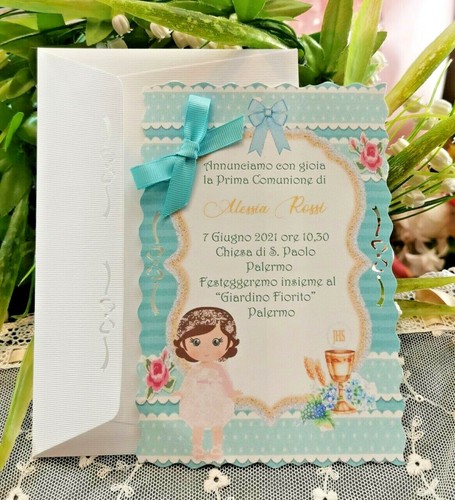 Invito prima comunione ragazza - comunione,