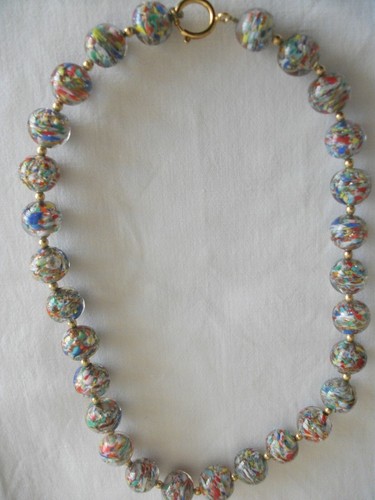Collana perle vetro murano - collana,