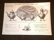 Moda e Costume Catalogo d'Epoca Servizio caffè e thè ricco + Servizio Impero