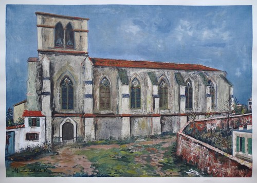 Maurice utrillo lithographie - utrillo,