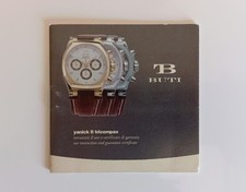 BUTI Garanzia Guarantee Warranty Booklet (Unwritten) YANICK II Tricompax