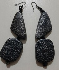 orecchini in pietra nera donna