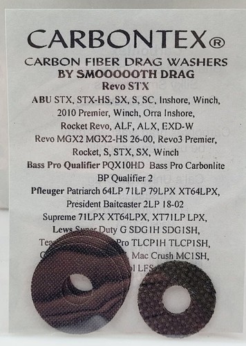 Carbontex drag washers abu - carbontex,