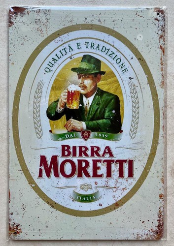 Birra moretti insegna targa - birra,