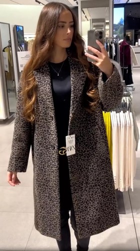 Cappotto zara stampa animalier - cappotto,