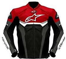 Alpinestars Faster Motorbike Leather Motorcycle Motorbike Jacket By TriCore