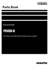 Manuale catalogo ricambi escavatore Komatsu PC450-6