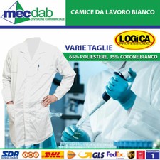 Camice Da Lavoro Bianco Uomo HACCP Con Polsino Elastico Varie Taglie