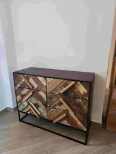 Cassettiera design vintage industriale shabby chic casa loft legno ferro country