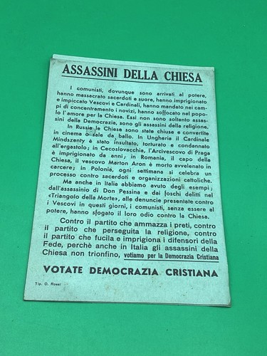 Democrazia cristiana volantino - cristiana,