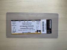 Biglietto Marc Andre Fleury FINAL GAME Stub Penguins v Blue Jackets 27 settembre