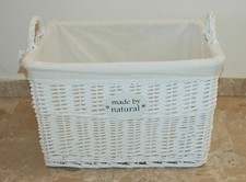 Cesto vimini legna pellet giochi biancheria contenitore 42x31xh.34 cm 