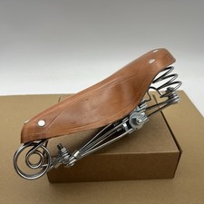 Sella bicicletta marrone retrò classica vintage pelle sella bicicletta cuscino molla