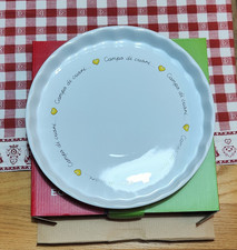 EGAN Tortiera Pirofila Campo Di Cuori Rossa 27cm  In Ceramica