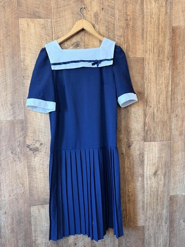 Abito midi vintage blu navy