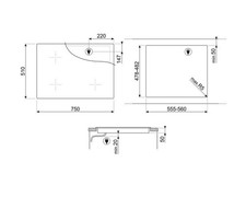 Smeg SIB2741D piano cottura