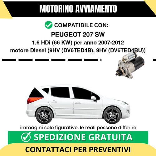 Motorino avviamento peugeot - avviamento,