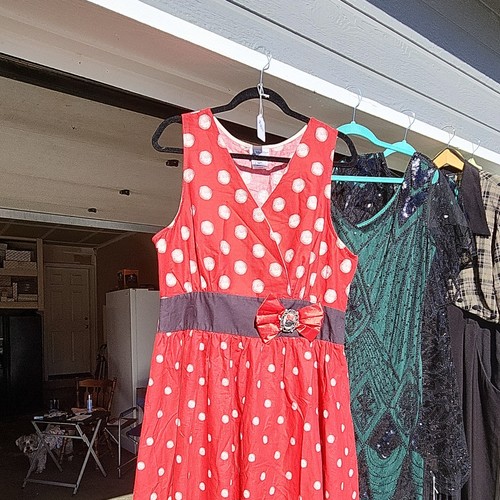 Abito donna rosso bianco - e,