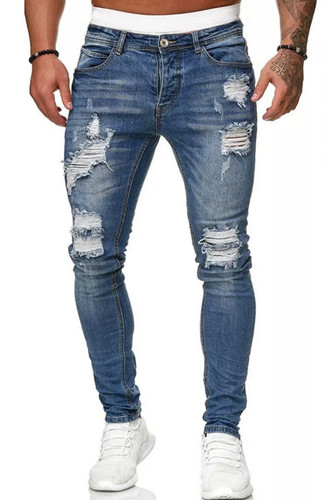 Jeans uomo slim fit strappati - jeans,
