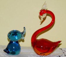 Cigno in vetro di Murano • Set 2 pezzi • Vintale