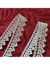 SET 2 BORDINI / PIZZI  UNCINETTO 65x2,5 cm