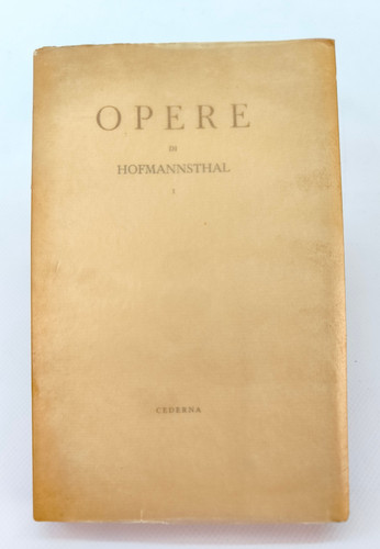 Opere hofmannsthal vallecchi - opere,