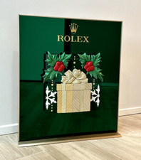 Rolex espositore vetrina official dealer display pacco regalo gift box 27x27