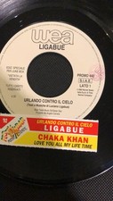 Ligabue* Chaka Khan ‎– Urlando Contro Il Cielo /Love You All My Lifetime 45”  JB
