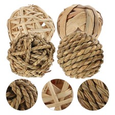 4 Pezzi Palline Tessuto Paglia