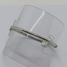 BRACCIALE DA DONNA RIGIDO A SEZIONE MEZZATONDA IN ORO BIANCO 18KT 4,1 GR. (7848)