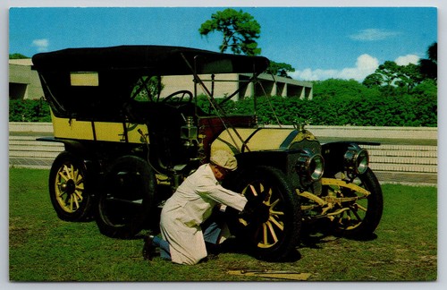 Cartolina epoca auto 1908 - cartolina,