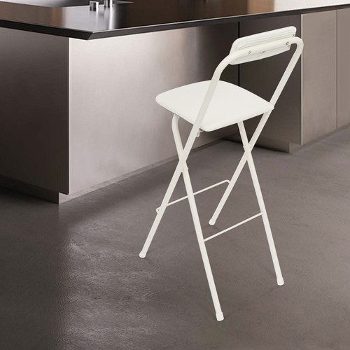 Sedia bar pieghevole bianca - sedia,